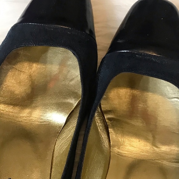 Vintage Bruno Magli 2” Navy Sparkle Heels - Picture 6 of 8
